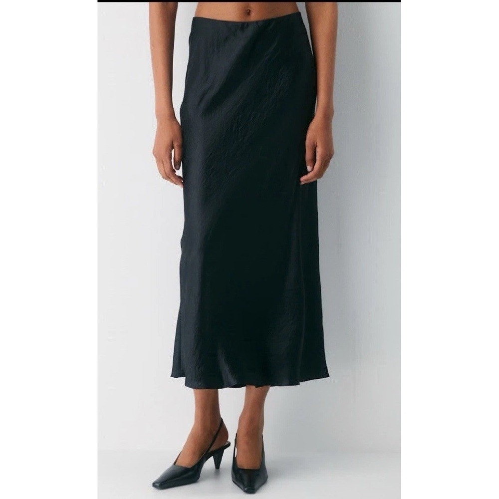 Aritzia Babaton Women's Pink Satin Midi Slip Skirt Size 00